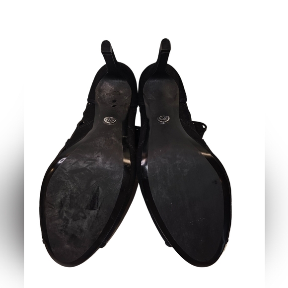 MICHAEL Michael Kors Bootie Peep Toe Perforated Booties, Black Size 10M - Picture 8 of 8